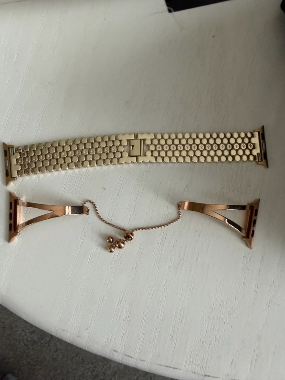 Gold Tone Metal Apple Watch Band Set